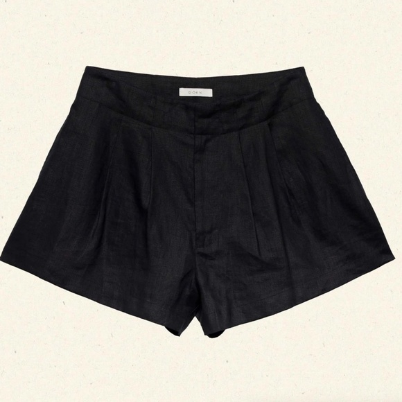 Doen LARUE LINEN SHORT IN BLACK - Picture 5 of 5